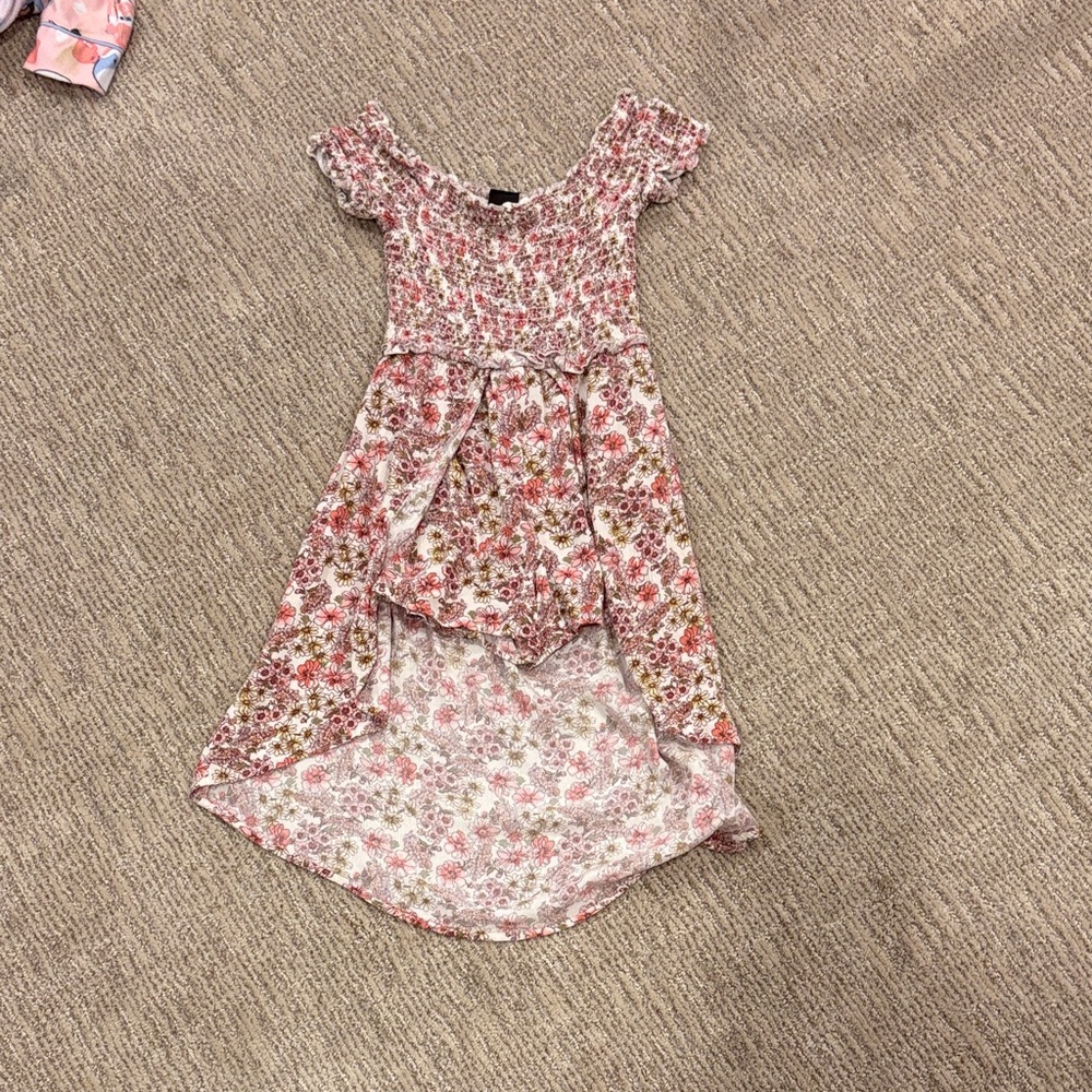 High Low Kids Dress with Shorts